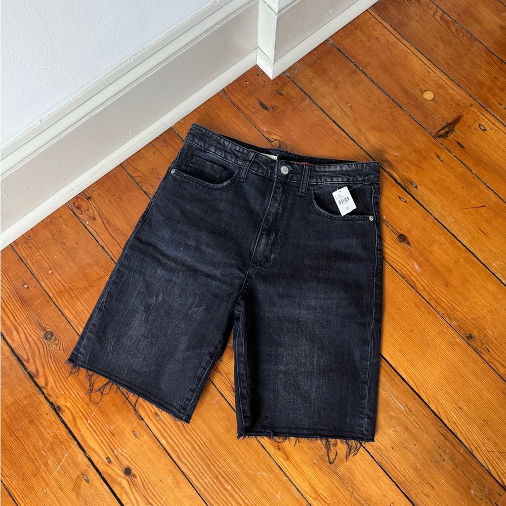 Anthropologie Pilcro Black Denim Bermuda Shorts